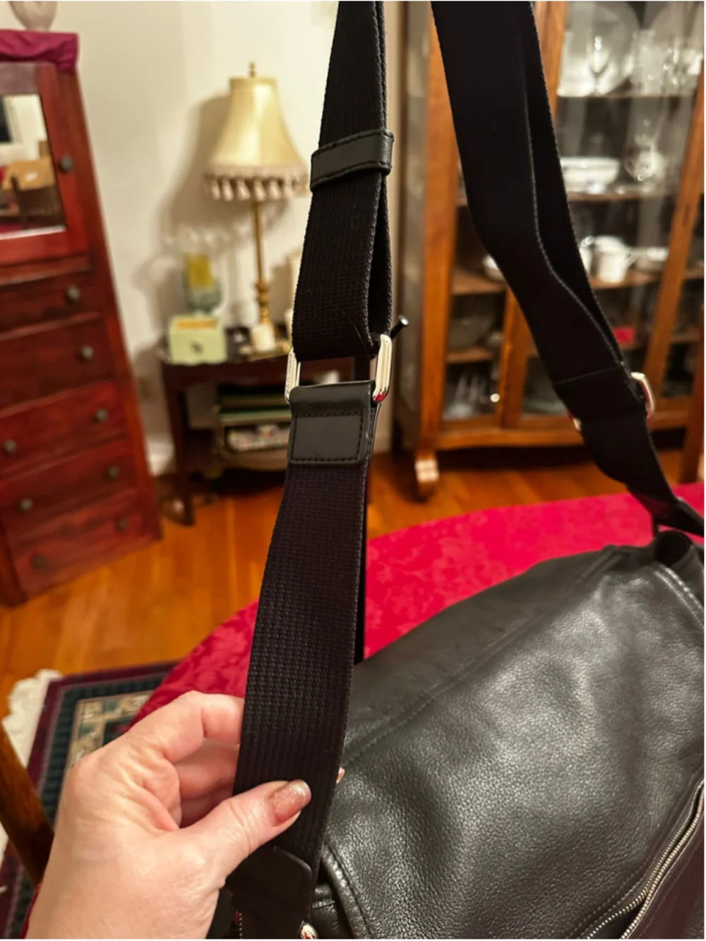 Dolce & Gabbana Black Leather Crossbody Messenger Bag w/ Silver Hardware
